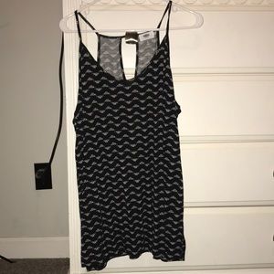 Black racer back tank top